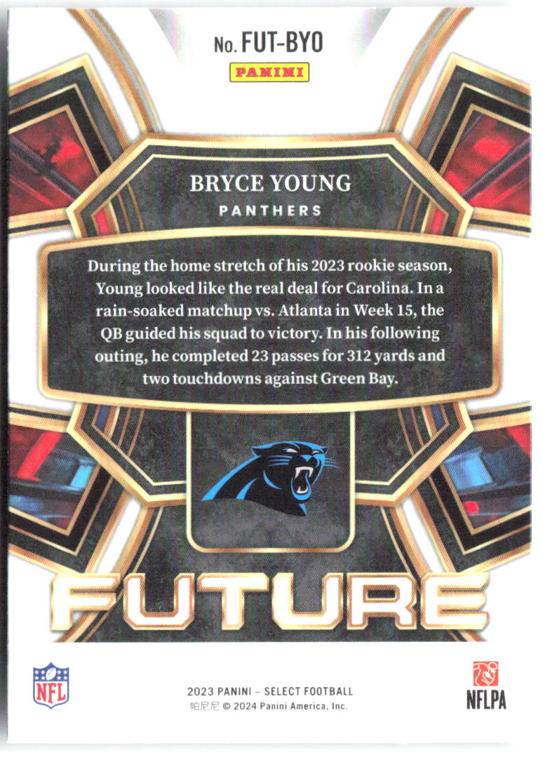 Bryce Young Panini Select - Future FUT-BYO 2023 Carolina Panthers