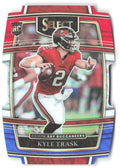 Kyle Trask Panini Select Red and Blue Prizm Die Cut 63 2021 Tampa Bay Buccaneers