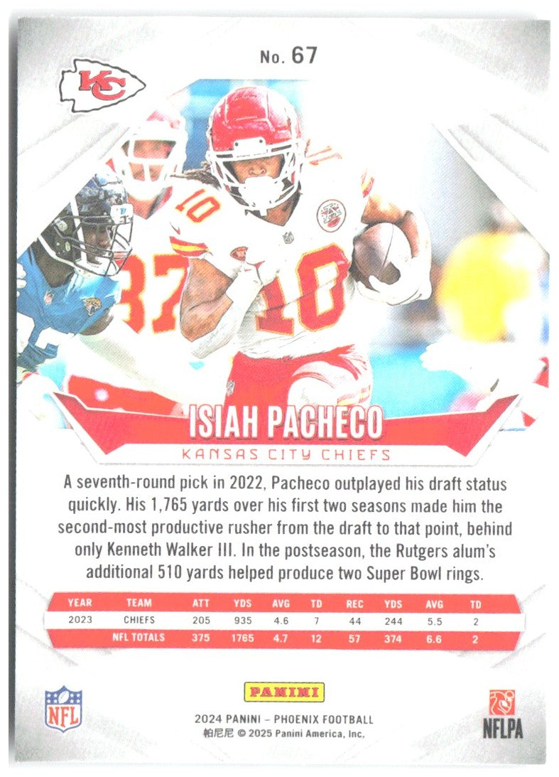 Isiah Pacheco Panini Phoenix - International 67 2024 Kansas City Chiefs