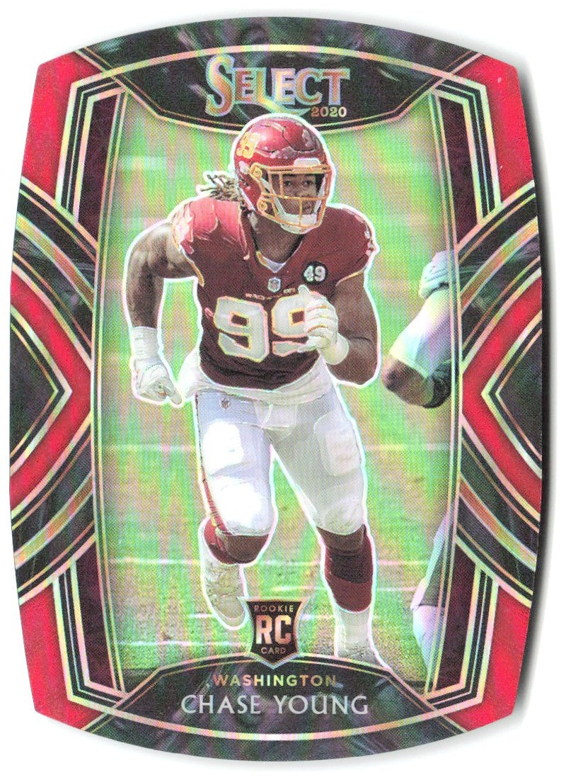 Chase Young Panini Select - Red Prizm Die Cut 264 2020 Washington Football Team