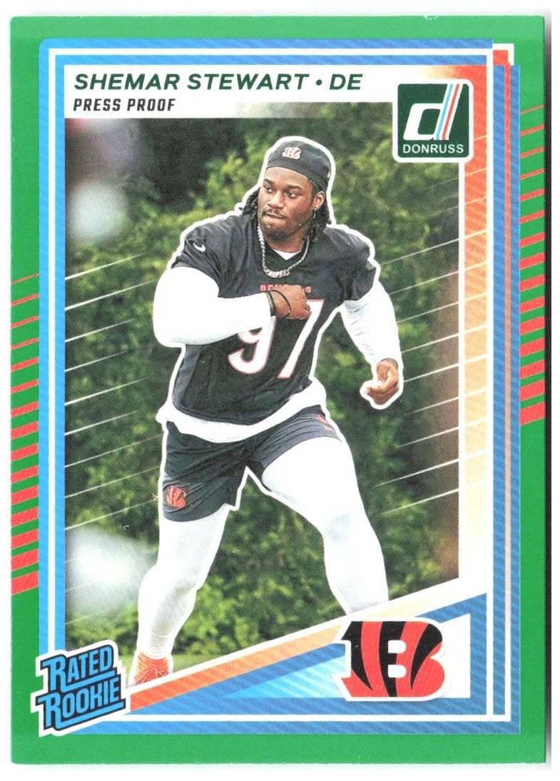 Shemar Stewart Donruss - Press Proofs Green 393 2025 Cincinnati Bengals
