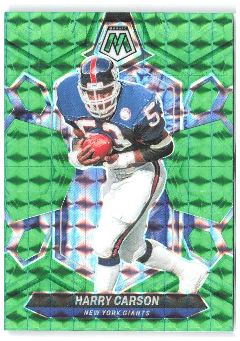 Harry Carson Panini Mosaic - Mosaic Green 234 2024 New York Giants