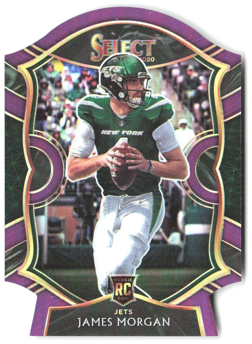 James Morgan Panini Select - Purple Prizm Die Cut 84 2020 New York Jets