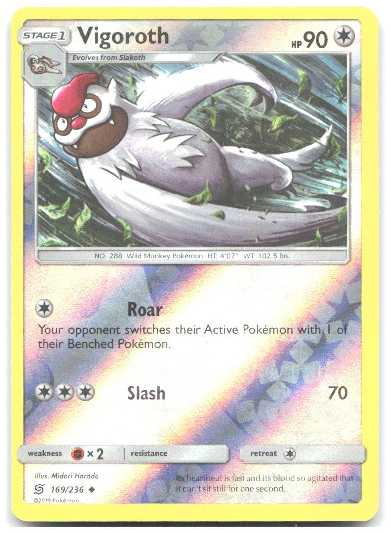 Vigoroth Reverse Holo Uncommon SM Unified Minds 169/236 NM Midori Harada