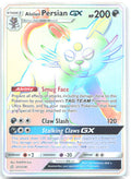 Alolan Persian GX Holo Rainbow Rare SM Cosmic Eclipse 257/236 NM PLANETA Tsuji