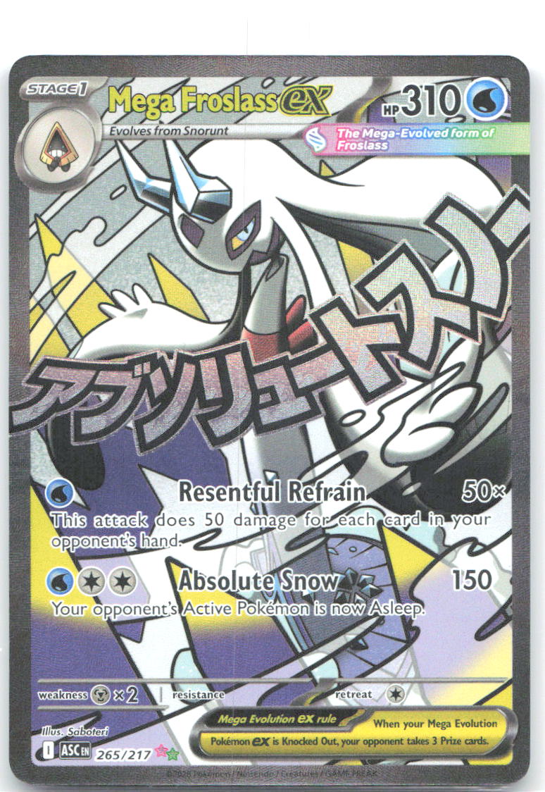Mega Froslass ex Holo Mega Attack Rare Ascended Heroes 265/217 NM 5ban Graphics