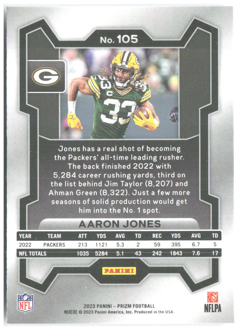 Aaron Jones Panini Prizm 105 2023 Green Bay Packers