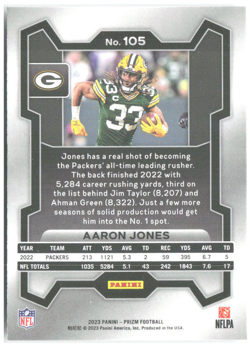 Aaron Jones Panini Prizm 105 2023 Green Bay Packers