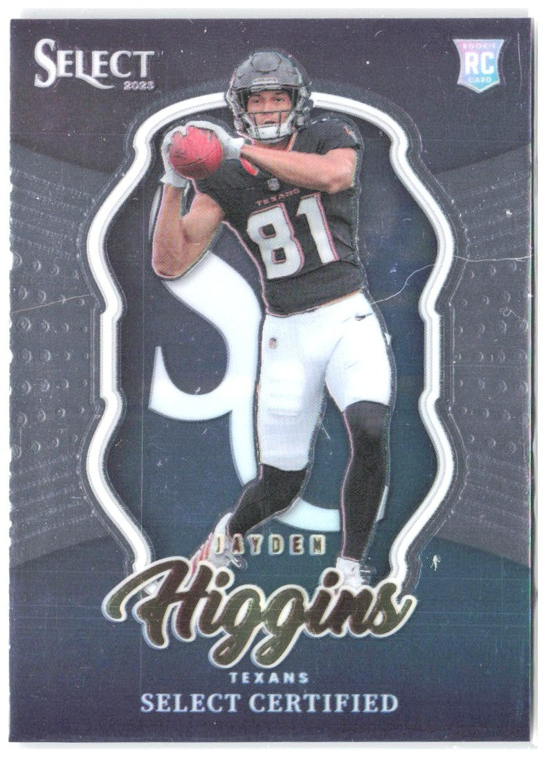 Jayden Higgins Panini Select - Select Certified Rookies 19 2025 Houston Texans