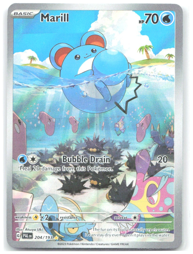 Marill Holo Illustration Rare SV02 Paldea Evolved 204/193 NM Atsuya Uki