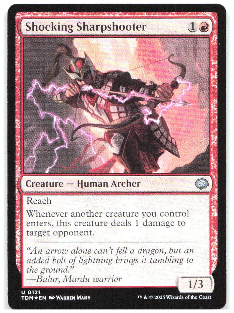 Shocking Sharpshooter Foil U Tarkir Dragonstorm 121 NM Warren Mahy