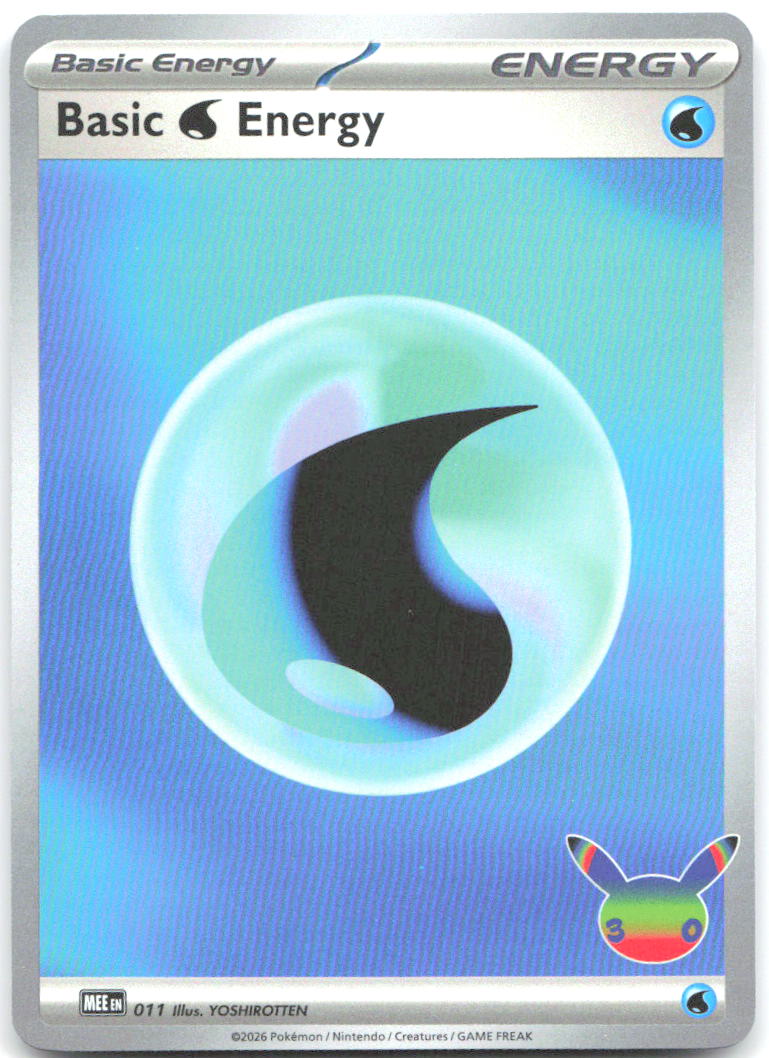 Basic Water Energy 30th Celebration Holo Futuristic Rare MEE 011 NM YOSHIROTTEN