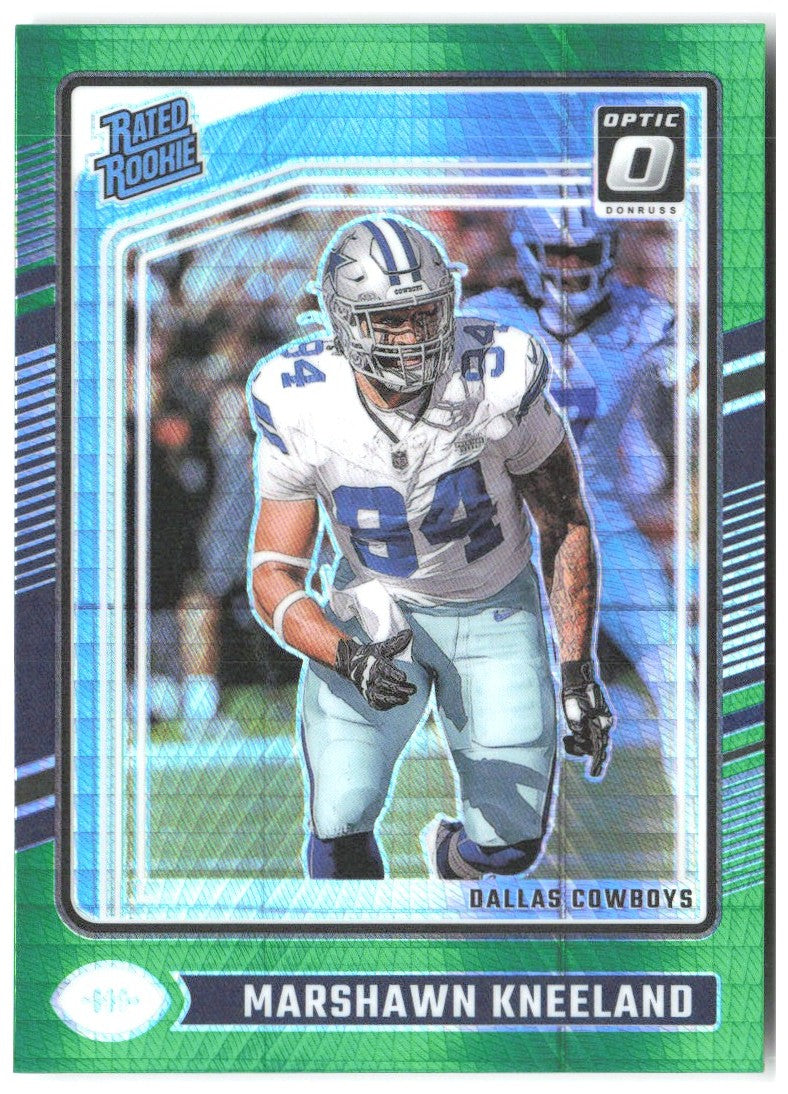 Marshawn Kneeland Donruss Optic - Green Hyper 274 2024 Dallas Cowboys