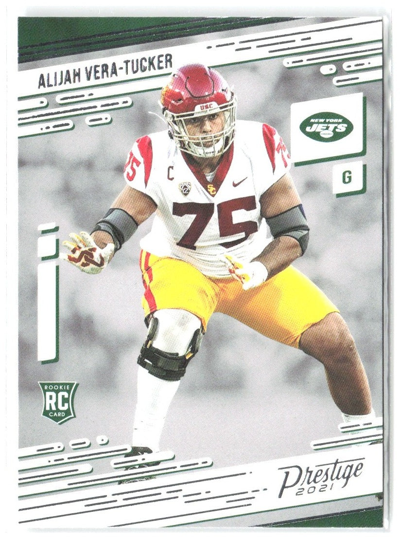 Alijah Vera-Tucker Panini Prestige 261 2021 New York Jets RC