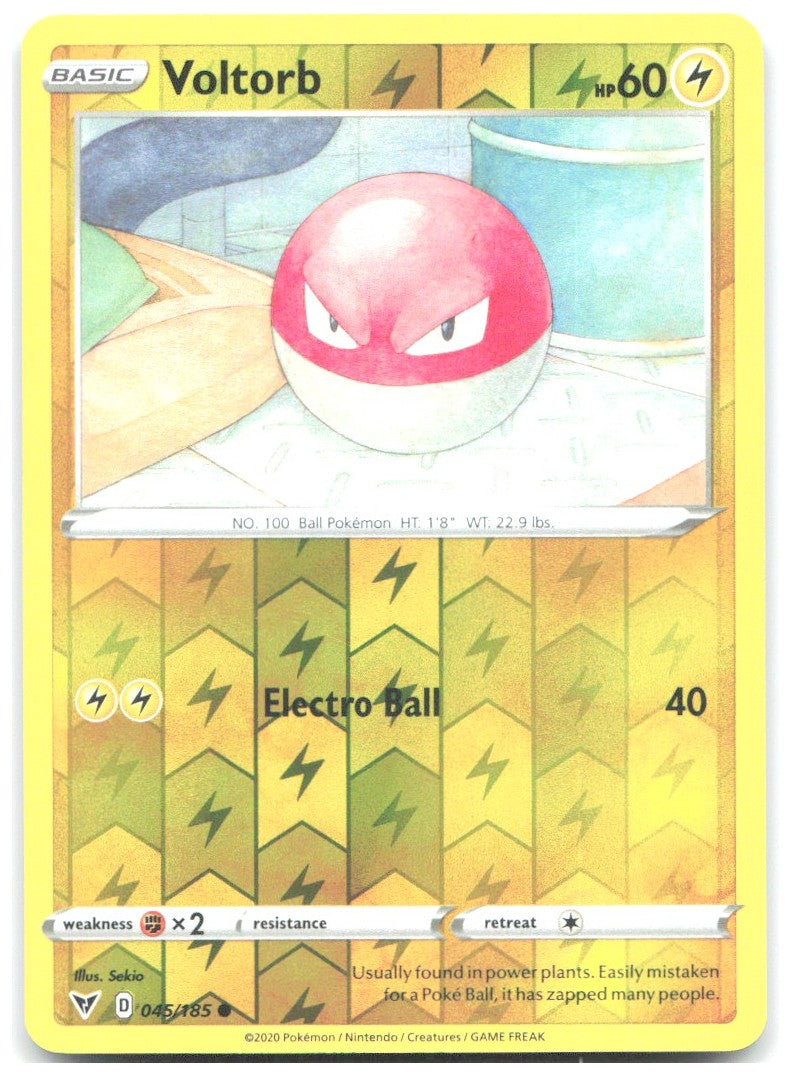 Voltorb Reverse Holo Common SWSH04 Vivid Voltage 045/185 NM Sekio