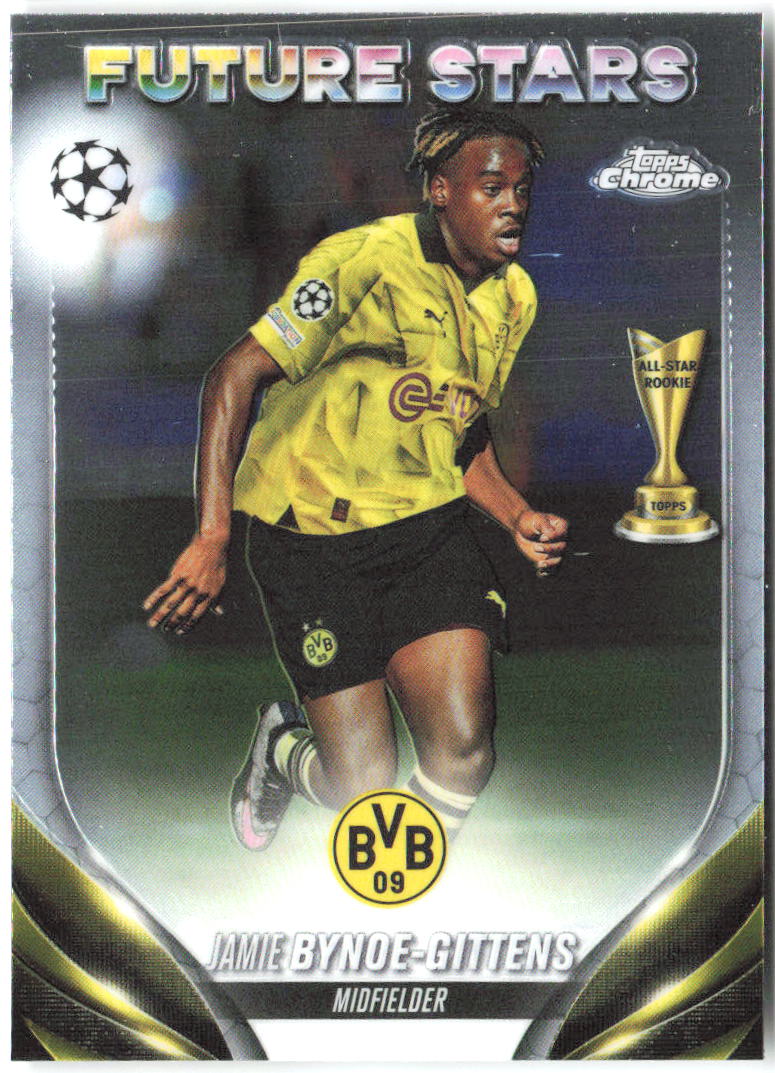 Jamie Bynoe-Gittens Topps Chrome UEFA Competitions 187 2023-24 Borussia Dortmund