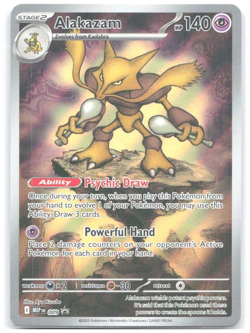 Alakazam Holo Promo ME Mega Evolution Promo 009 NM Aya Kusube