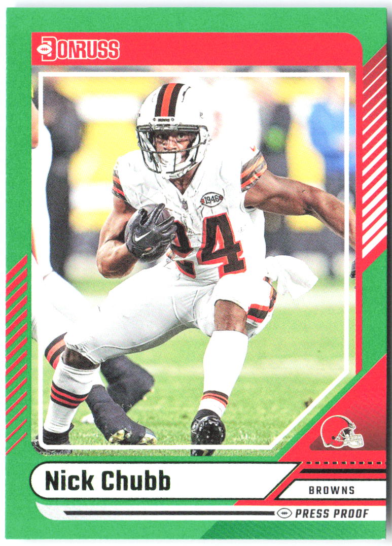 Nick Chubb Donruss - Press Proof Green 107 2024 Cleveland Browns