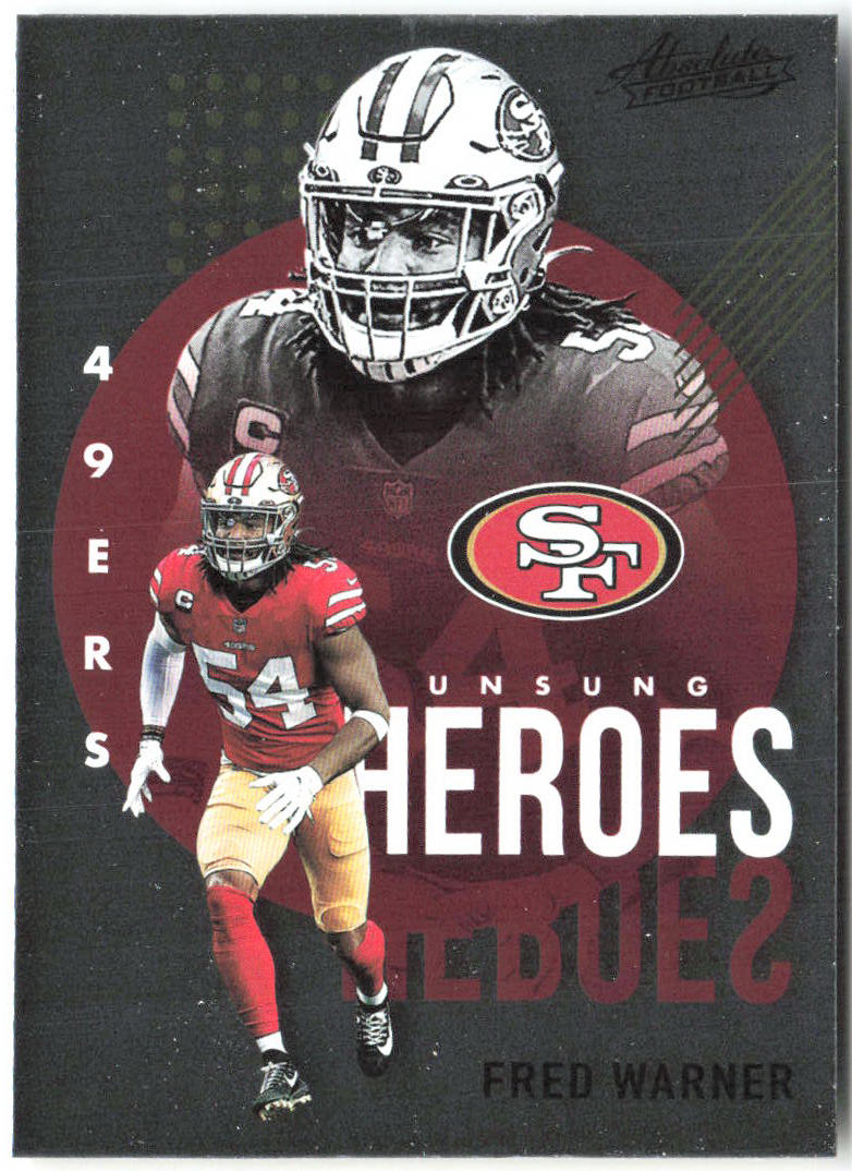 Fred Warner Panini Absolute - Unsung Heroes UH5 2021 San Francisco 49ers