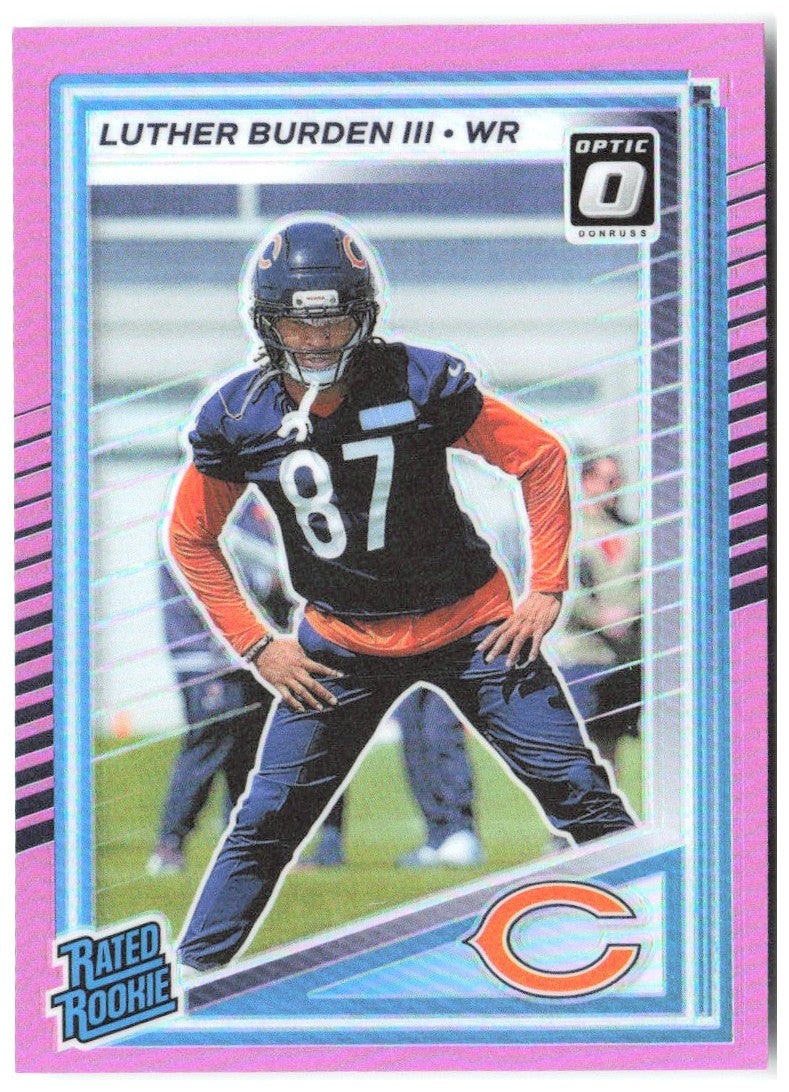 Luther Burden III Donruss - Optic Rated Rookies Pink 395 2025 Chicago Bears