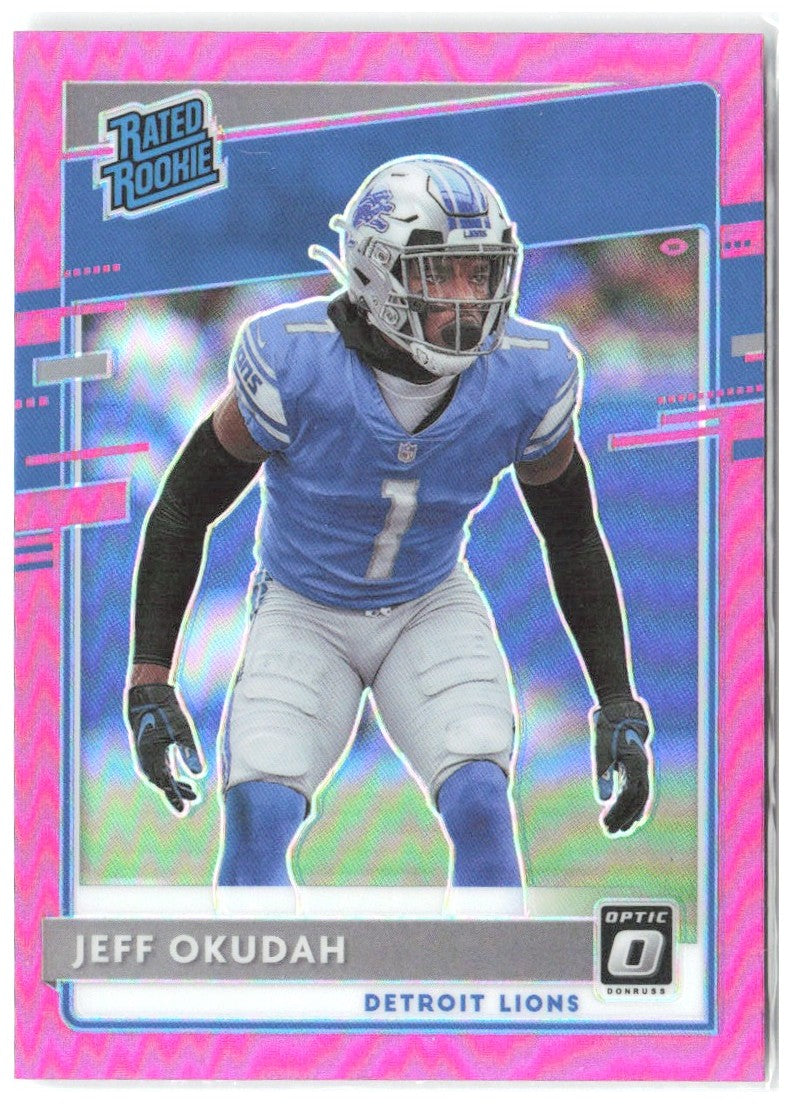 Jeff Okudah Donruss Optic - Pink 193 2020 Detroit Lions
