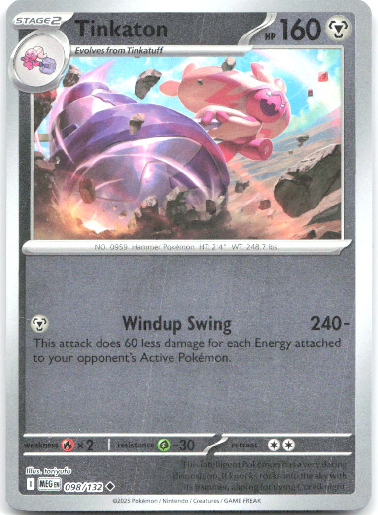 Tinkaton Reverse Holo Uncommon ME01 Mega Evolution 098/132 NM toriyufu