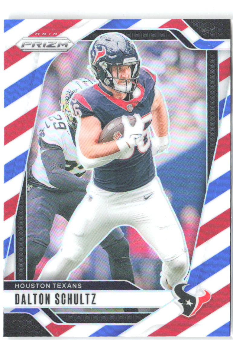 Dalton Schultz Panini Prizm - Red White and Blue 115 2024 Houston Texans