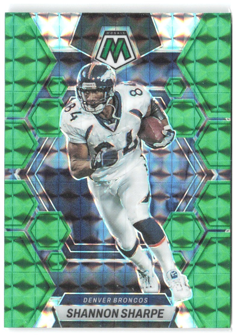 Shannon Sharpe Panini Mosaic - Green Mosaic 72 2023 Denver Broncos
