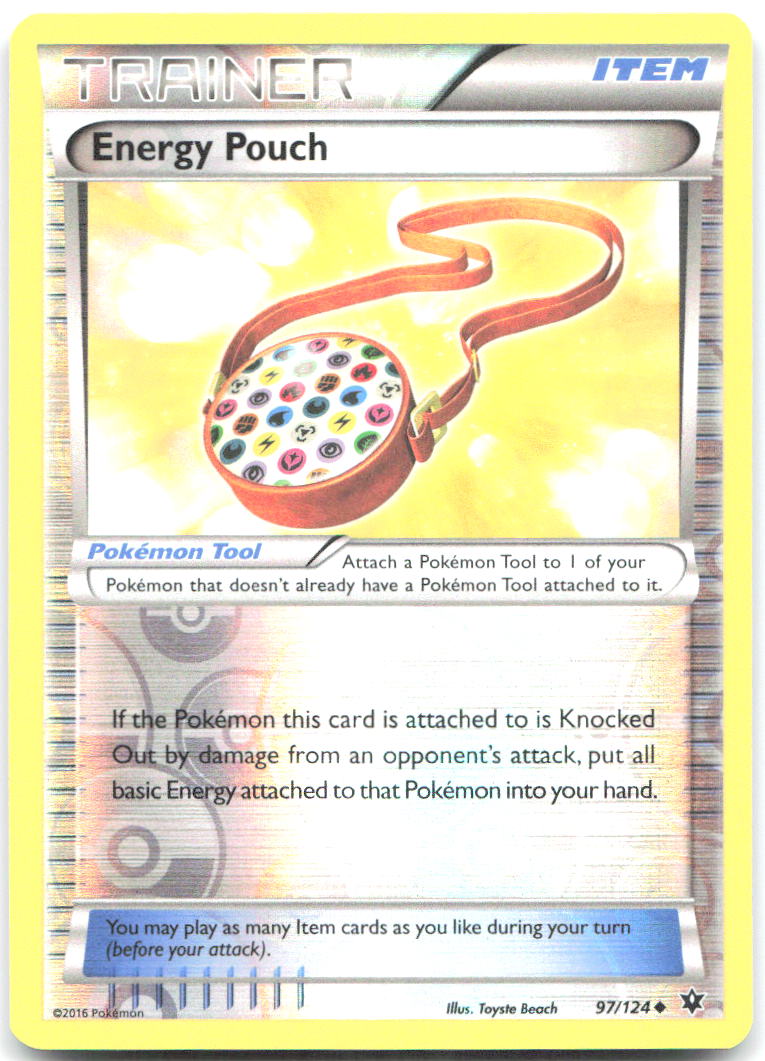 Energy Pouch Reverse Holo Uncommon XY Fates Collide 97/124 NM Toyste Beach