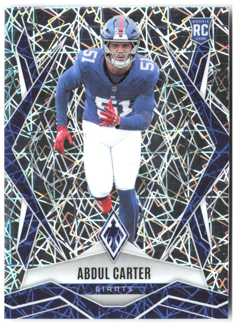 Abdul Carter Panini Phoenix - Silver Lazer Prizm 177 2025 New York Giants