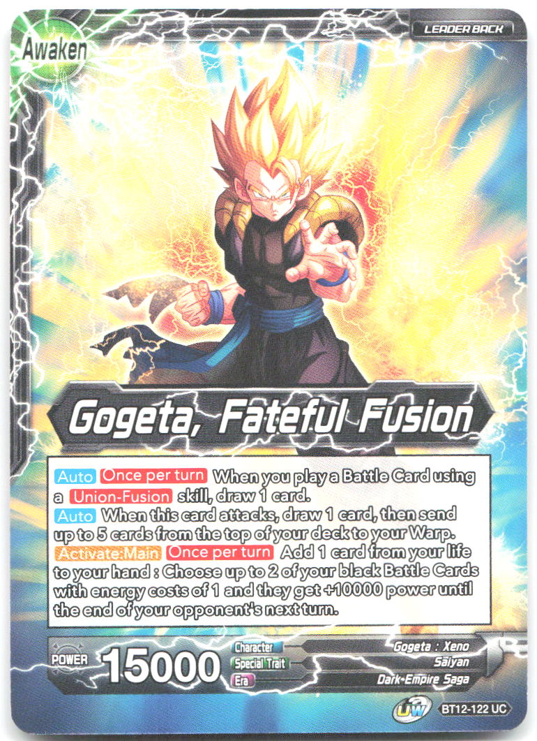 Son Goku & Vegeta // Gogeta Fateful Fusion Vicious Rejuvenation BT12 122 NM