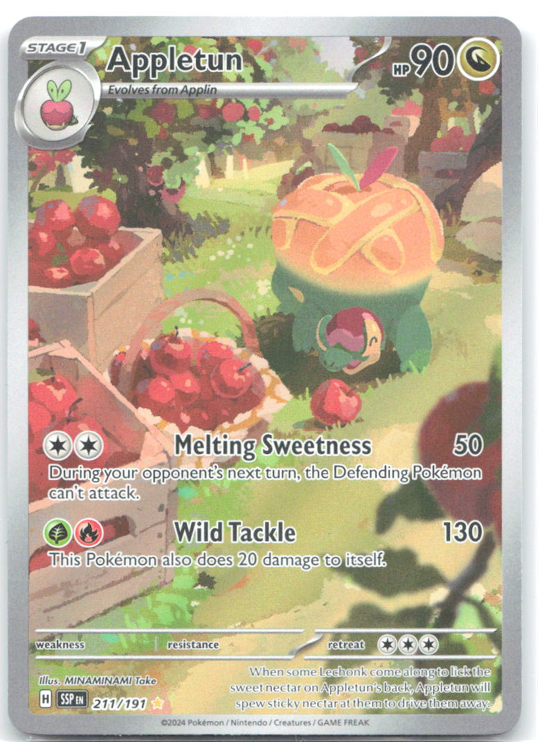 Appletun Holo Illustration Rare SV08 Surging Sparks 211/191 NM MINAMINAMI Take