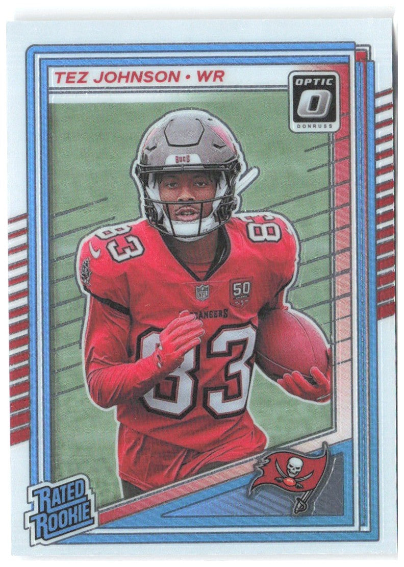 Tez Johnson Donruss Optic 231 2025 Tampa Bay Buccaneers RC