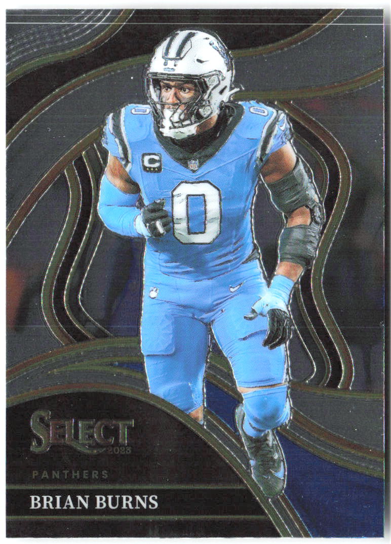 Brian Burns Panini Select 295 2023 Carolina Panthers