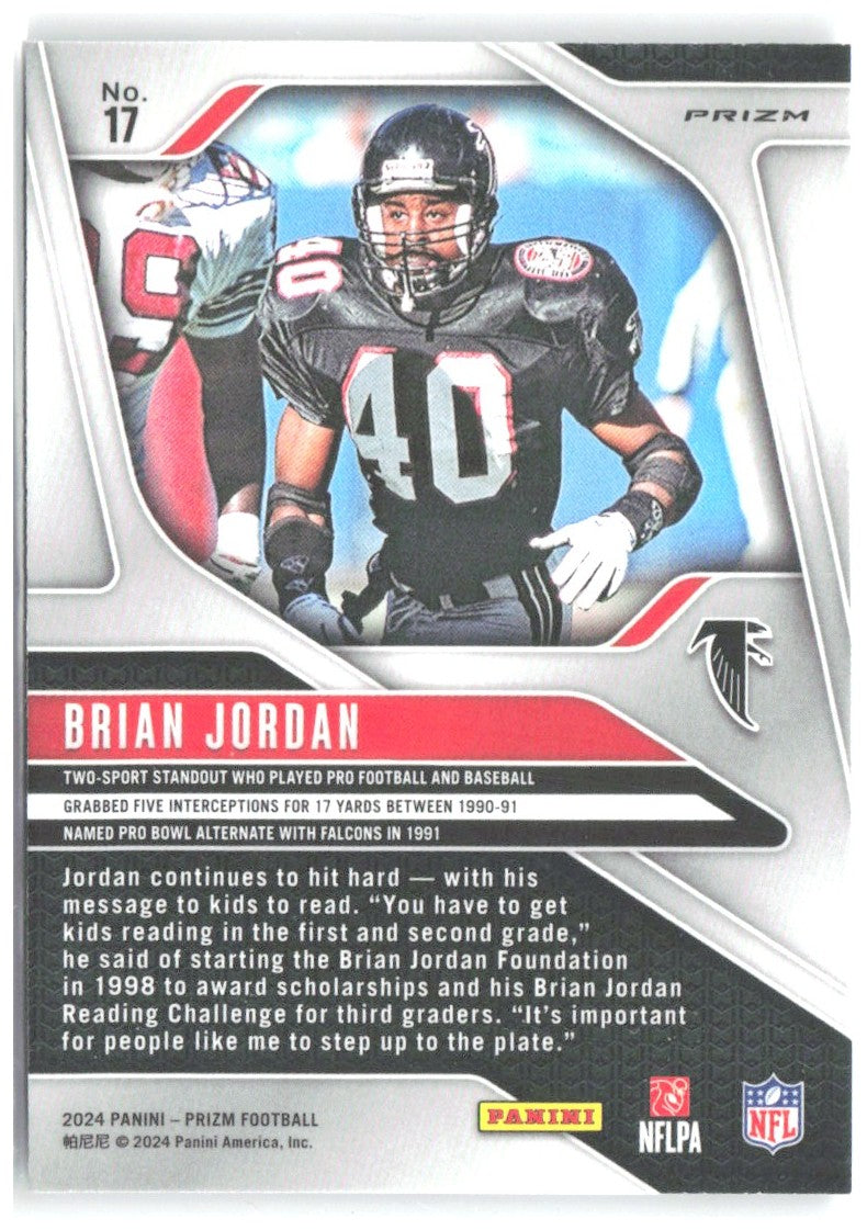 Brian Jordan Panini Prizm - Silver 17 2024 Atlanta Falcons