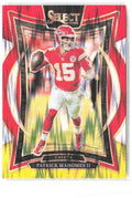 Patrick Mahomes II Select - Red & Yellow Prizm Shock 33 2024 Kansas City Chiefs