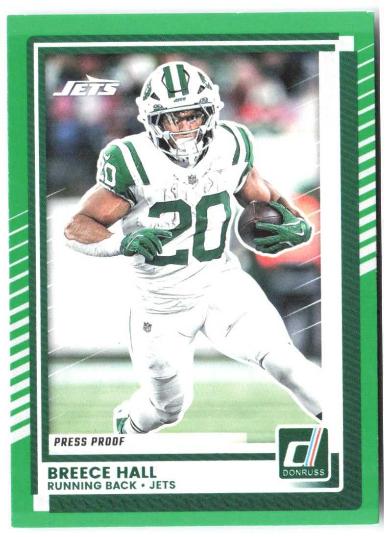Breece Hall Donruss - Press Proofs Green 292 2025 New York Jets