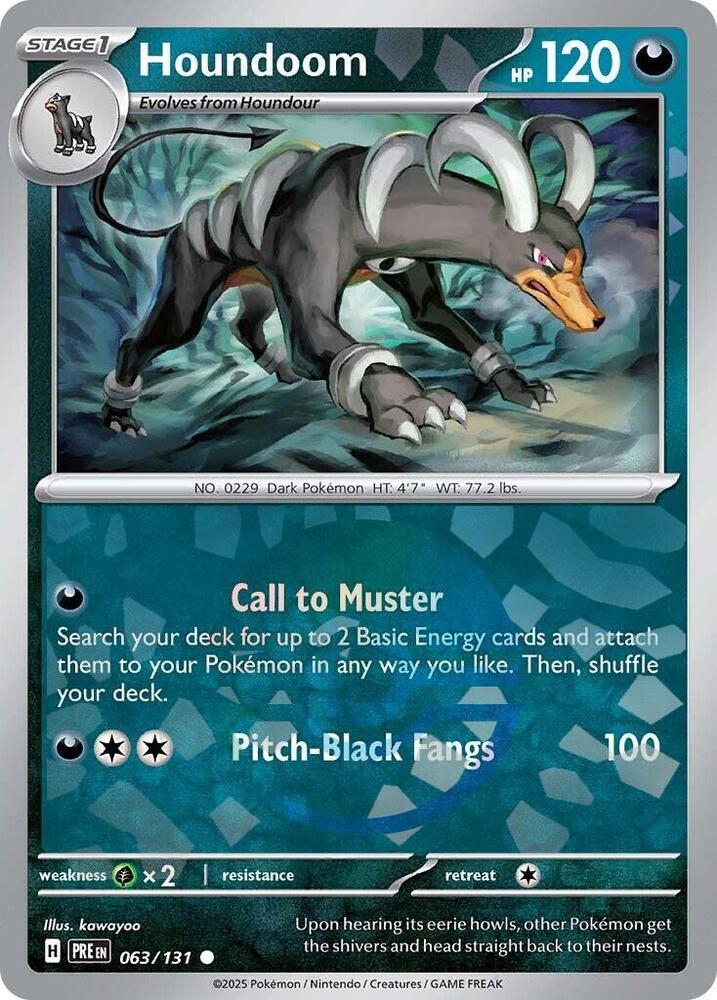 Houndoom Poke Ball Pattern Common SV Prismatic Evolutions 063/131 NM kawayoo