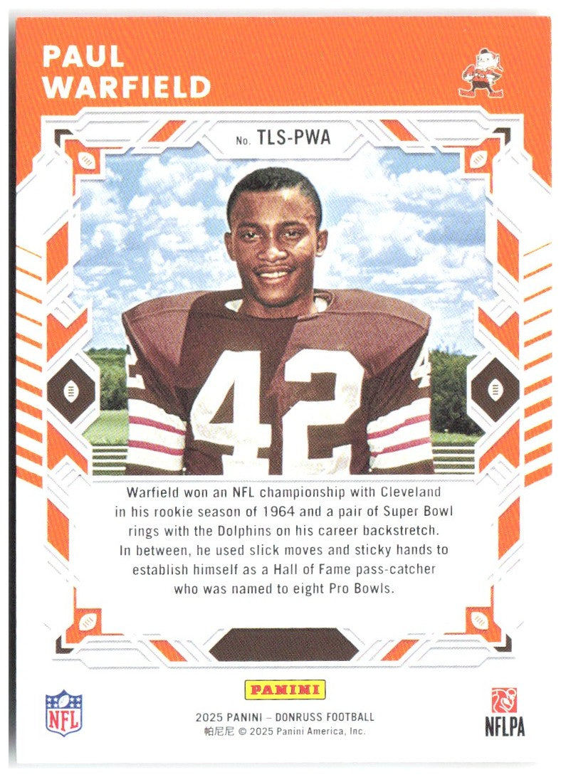 Paul Warfield Donruss - The Legend Series TLS-PWA 2025 Cleveland Browns