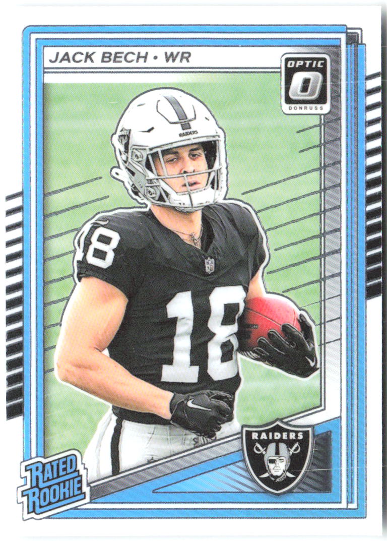 Jack Bech Donruss Optic 211 2025 Las Vegas Raiders RC
