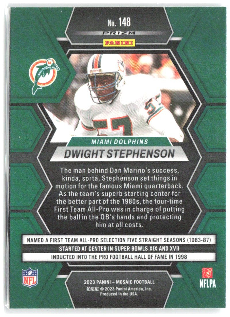 Dwight Stephenson Panini Mosaic - Mosaic 148 2023 Miami Dolphins