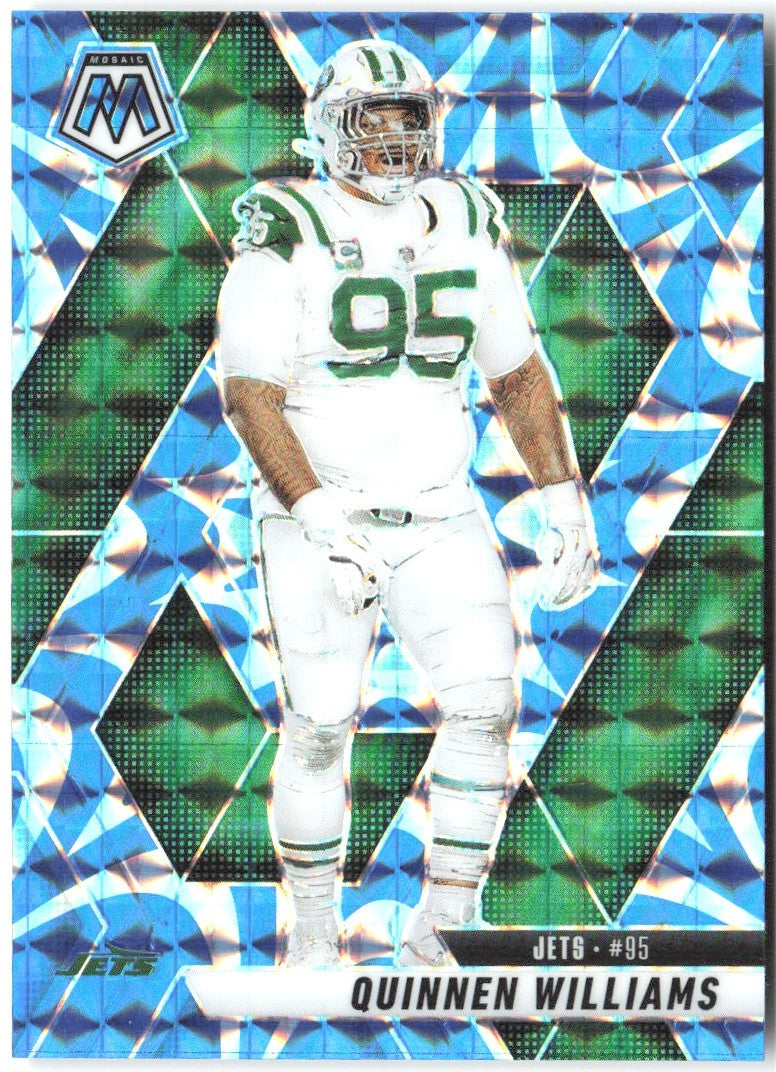 Quinnen Williams Panini Mosaic - Mosaic Reactive Blue 160 2025 New York Jets