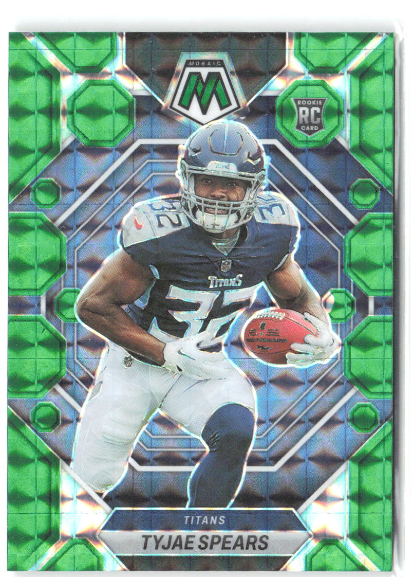 Tyjae Spears Panini Mosaic - Green Mosaic 369 2023 Tennessee Titans
