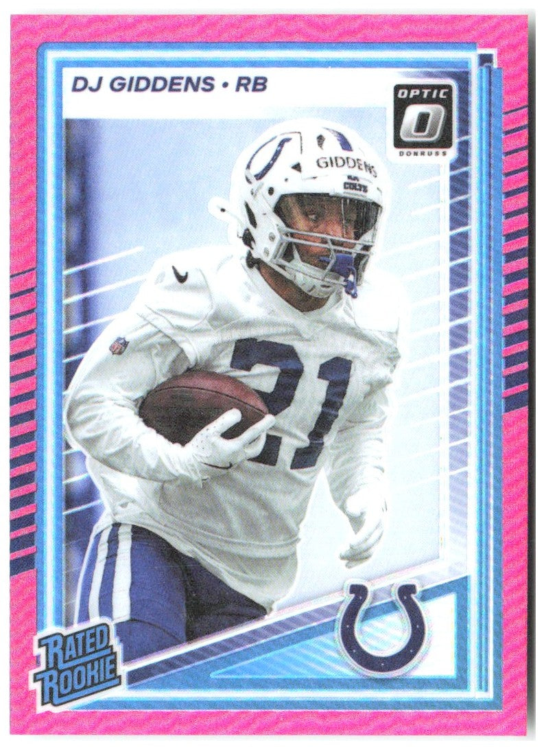 DJ Giddens Donruss Optic - Pink 258 2025 Indianapolis Colts