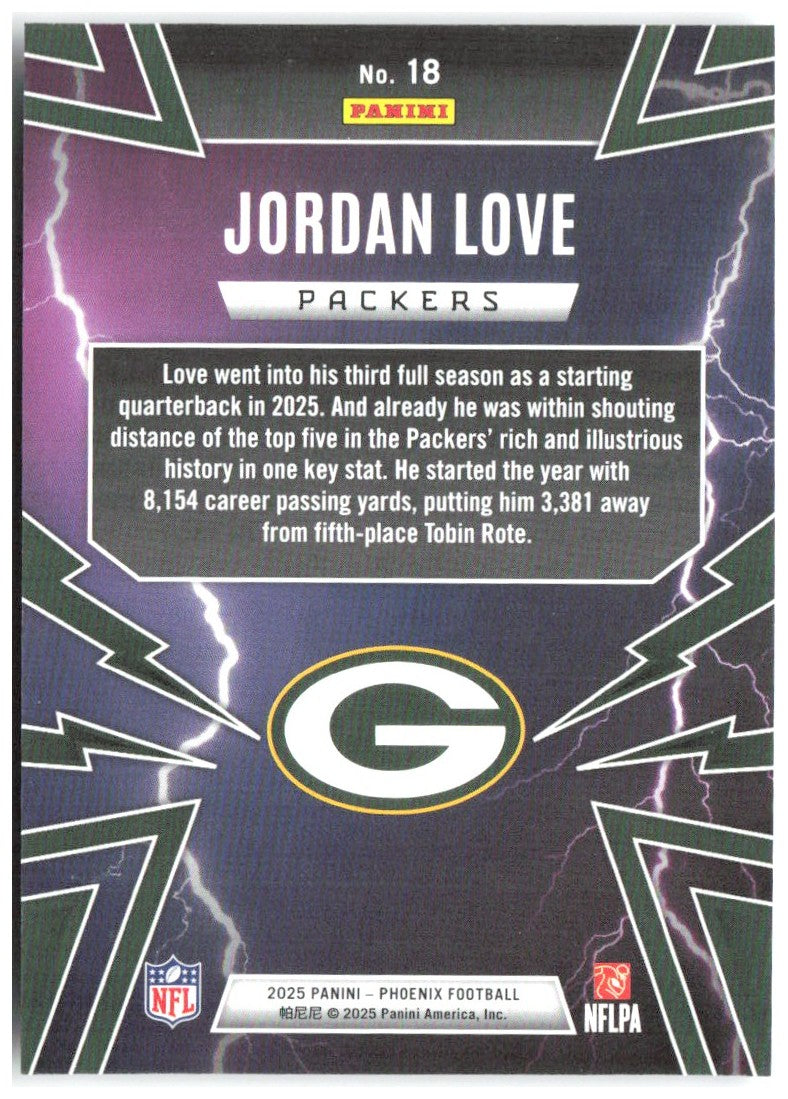 Jordan Love Panini Phoenix - Thunderbirds 18 2025 Green Bay Packers