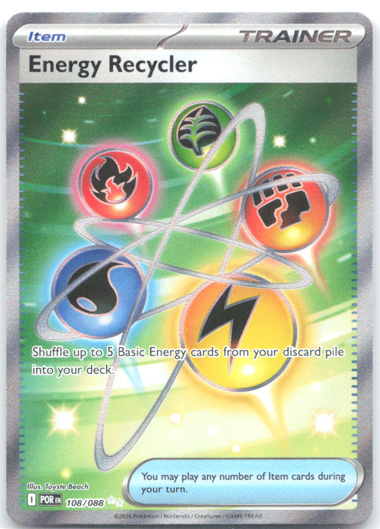 Energy Recycler Holo Ultra Rare ME03: Perfect Order 108/088 NM Toyste Beach