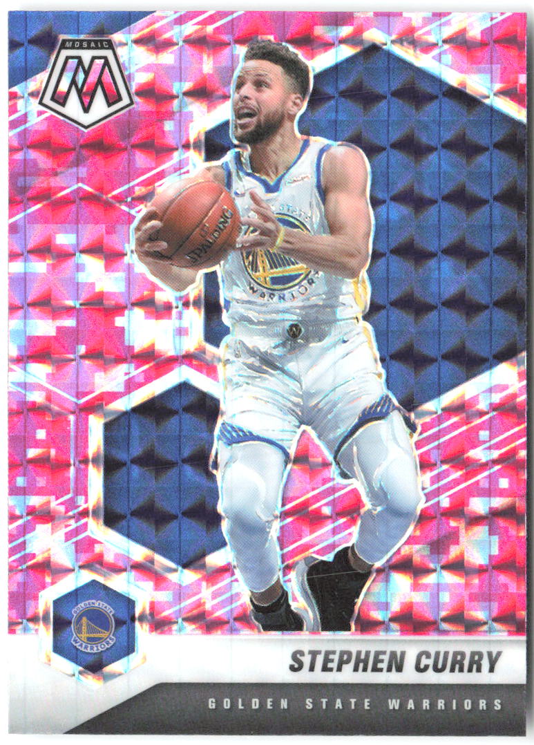 Stephen Curry Panini Mosaic - Mosaic Camo Pink 175 2020-21 Golden State Warriors