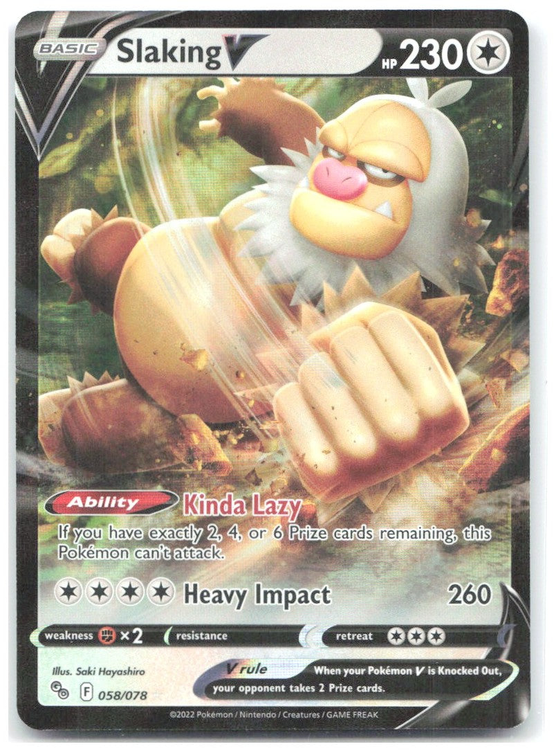 Slaking V Holo Ultra Rare Pokemon GO 058/078 NM Saki Hayashiro