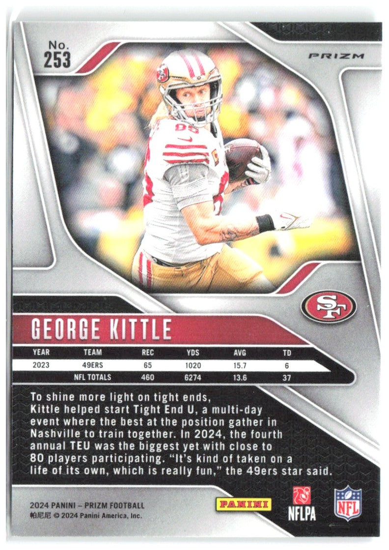 George Kittle Panini Prizm - Green 253 2024 San Francisco 49ers