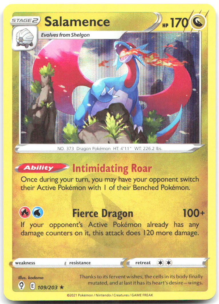 Salamence Holo Rare SWSH07: Evolving Skies 109/203 NM kodama